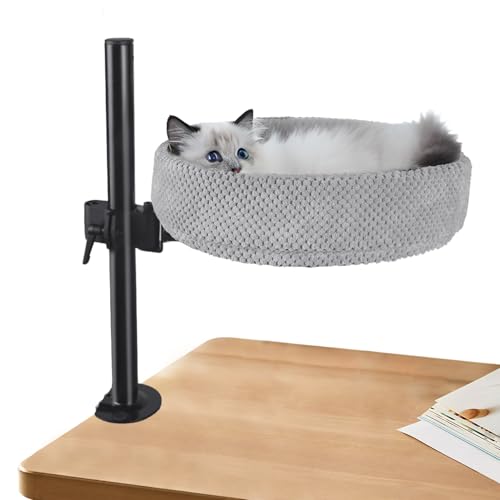 Katzenbett für Schreibtisch,Kein Bohren 360°Drehung,Verstellbare Höhe,Schreibtisch Katzenbett,Katzenhängematte,Katzenhängematte,bis 15 kg Katzenbett für Schreibtisch,Kein Bohren 360°Drehung,Verstellbare Höhe,Schreibtisch Katzenbett,Katzenhängematte,Katzenhängematte,bis 15 kg von Tudegy