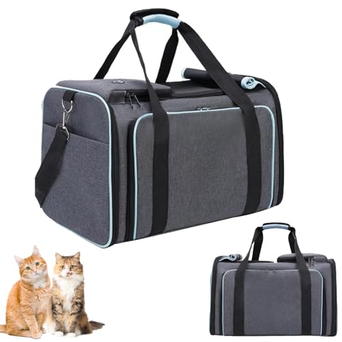 Transporttasche für Haustiere, 48 x 31 x 30 cm, Katzentransportboxen, für Haustiere mit einem Gewicht von 5,4-6,4 kg, für Reisen und Zuhause Transporttasche für Haustiere, 48 x 31 x 30 cm, Katzentransportboxen, für Haustiere mit einem Gewicht von 5,4-6,4 kg, für Reisen und Zuhause von Tudegy