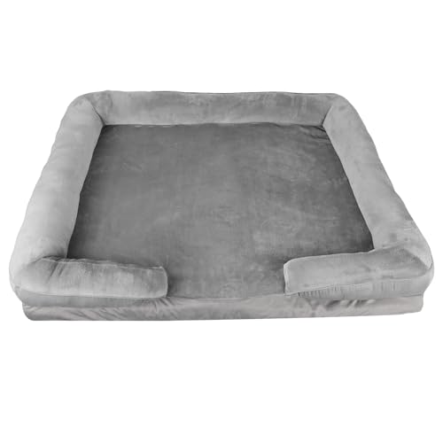 Tudegy Hundebetten, groß, bequem, rutschfeste Unterseite, Flanell-Baumwolle, Hundesofa mit 3-seitiger Nackenrolle, abgesenkter Eingang für Knieschutz (XL) Tudegy Hundebetten, groß, bequem, rutschfeste Unterseite, Flanell-Baumwolle, Hundesofa mit 3-seitiger Nackenrolle, abgesenkter Eingang für Knieschutz (XL) von Tudegy