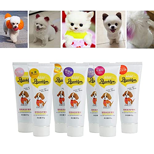 Tuelaly 80 g professionelle Haarfärbemittel für Hunde und Katzen, Samba-Orange von Tuelaly
