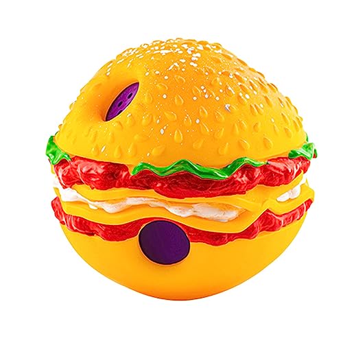 Tuelaly Hundespielzeug, Giggle Ball - Haustierspielzeug Burgerform Kichern Sound Attract Bissfeste Zahnpflege Langlebig Multifunktionale Zahnreinigung Spielspielzeug Hund Wackelball L Tuelaly Hundespielzeug, Giggle Ball - Haustierspielzeug Burgerform Kichern Sound Attract Bissfeste Zahnpflege Langlebig Multifunktionale Zahnreinigung Spielspielzeug Hund Wackelball L von Tuelaly
