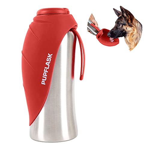 PupFlask Large Dog Water Bottle | 800 or 1200 ml Stainless Steel | Convenient Dog Water Dispenser | Puppy Travel Water Bowl | Portable Pet Water Bottle | Leak Proof Bottle Perfect Size for All Breed PupFlask Large Dog Water Bottle | 800 or 1200 ml Stainless Steel | Convenient Dog Water Dispenser | Puppy Travel Water Bowl | Portable Pet Water Bottle | Leak Proof Bottle Perfect Size for All Breed von Tuff Pupper