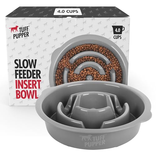 Tuff Pupper Futternapf für langsames Fressen, Puzzle-Labyrinth verlangsamt das Essen, erhöhte Futternapf, eigenständiger Hundenapf, Haustiernäpf-Einsatz, leicht zu reinigen, spülmaschinenfest (4 Tuff Pupper Futternapf für langsames Fressen, Puzzle-Labyrinth verlangsamt das Essen, erhöhte Futternapf, eigenständiger Hundenapf, Haustiernäpf-Einsatz, leicht zu reinigen, spülmaschinenfest (4 von Tuff Pupper