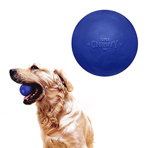 Tuff Pupper SuperChewy Tough Ballspielzeug für Hunde |Starker Naturkautschuk |Tolles Apportierspielzeug für Hunde |Ultra haltbares Kauspielzeug | Großer rassengeprüfter Ball Klein - 2 Zoll / 6 oz von Tuff Pupper