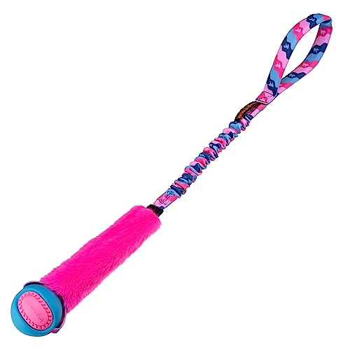 Tug-E-Nuff – Fauxtastic PowerBall Bungee | Langlebiges Bungee-Zerrspielzeug für Hunde | Ideal für interaktives Hundetraining und Hunde jeden Alters | aus strapazierfähigem Kunstfell | 63 cm lang von Tug-E-Nuff