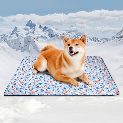 Tuiskusa Premium-Kühldecke für Hunde, waschbar, kühlende Matte für Katzen, heißes Wetter, Welpen, leicht, Überwurf, Beruhigungskissen (101,6 x 152,4 cm) von Tuiskusa