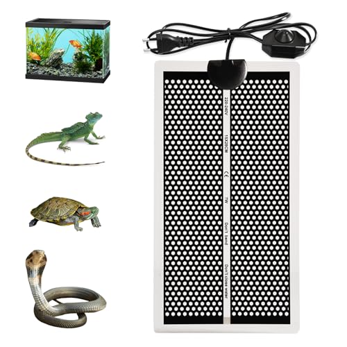 Tulov 7W Heizkissen für Glasbehälter,28x15cm Aquarienheizkissen,verstellbares Heizkissen für Reptilien mit Temperaturregelung,Terrarium Heat Mat für Reptilien, Schlangen, Spinnen, Raupen, Eidechsen Tulov 7W Heizkissen für Glasbehälter,28x15cm Aquarienheizkissen,verstellbares Heizkissen für Reptilien mit Temperaturregelung,Terrarium Heat Mat für Reptilien, Schlangen, Spinnen, Raupen, Eidechsen von Tulov
