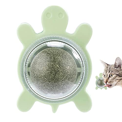 Essbare Katzenbälle - Katzenminze Kugel lecken für Katzenminze, selbstklebendes Katzenlecken Spielzeug in Form einer Schildkröte für Katzen, Zahnputz, Spaß Tumotsit von Tumotsit