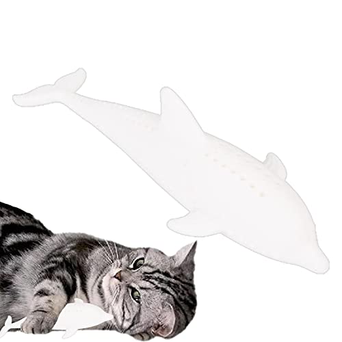 Katzenminzenspielzeug für Katzen im Innenbereich | Kauspielzeug für Kätzchen, bissfest, Fischform, Zubehör für Kätzchen, Linderung von Langeweile, Reinigung der Zähne, Kauspielzeug von Tumotsit
