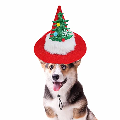 Weihnachtsmann Katze | Plüschhut für Haustiere im Schiffsstil | verstellbarer elastischer Hut für kleine Hunde | warmer Winterhut für Katzen von Tumotsit