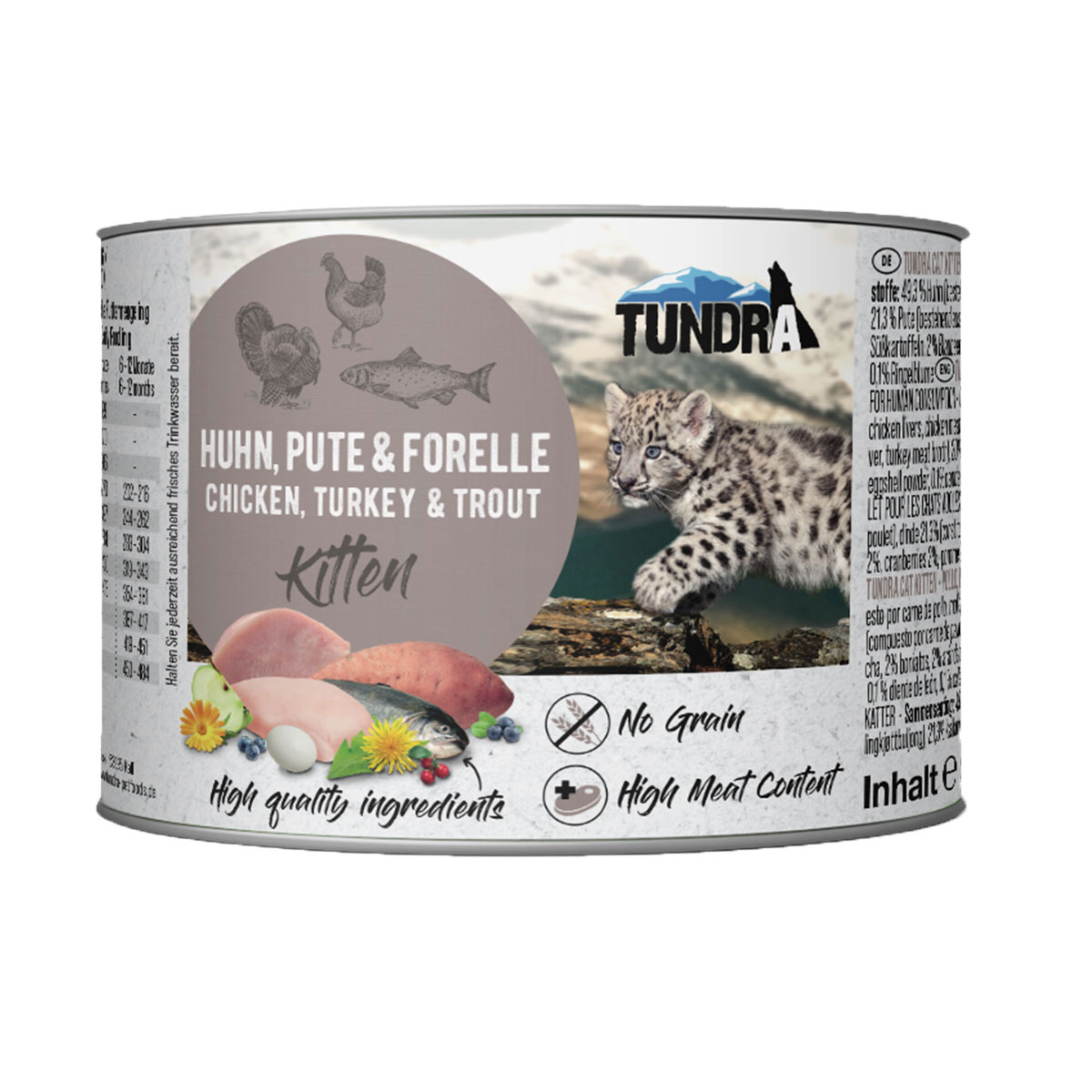 Tundra Cat Kitten Huhn, Pute & Forelle 6x200g von Tundra