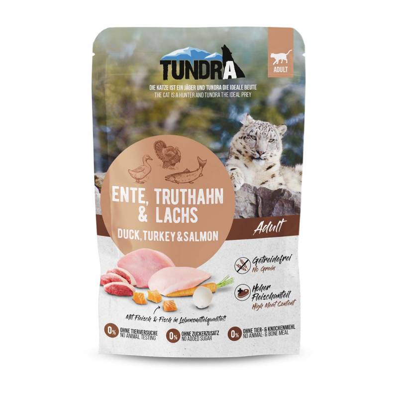 Tundra Cat Pouchpack Ente, Truthahn & Lachs 16x85g von Tundra