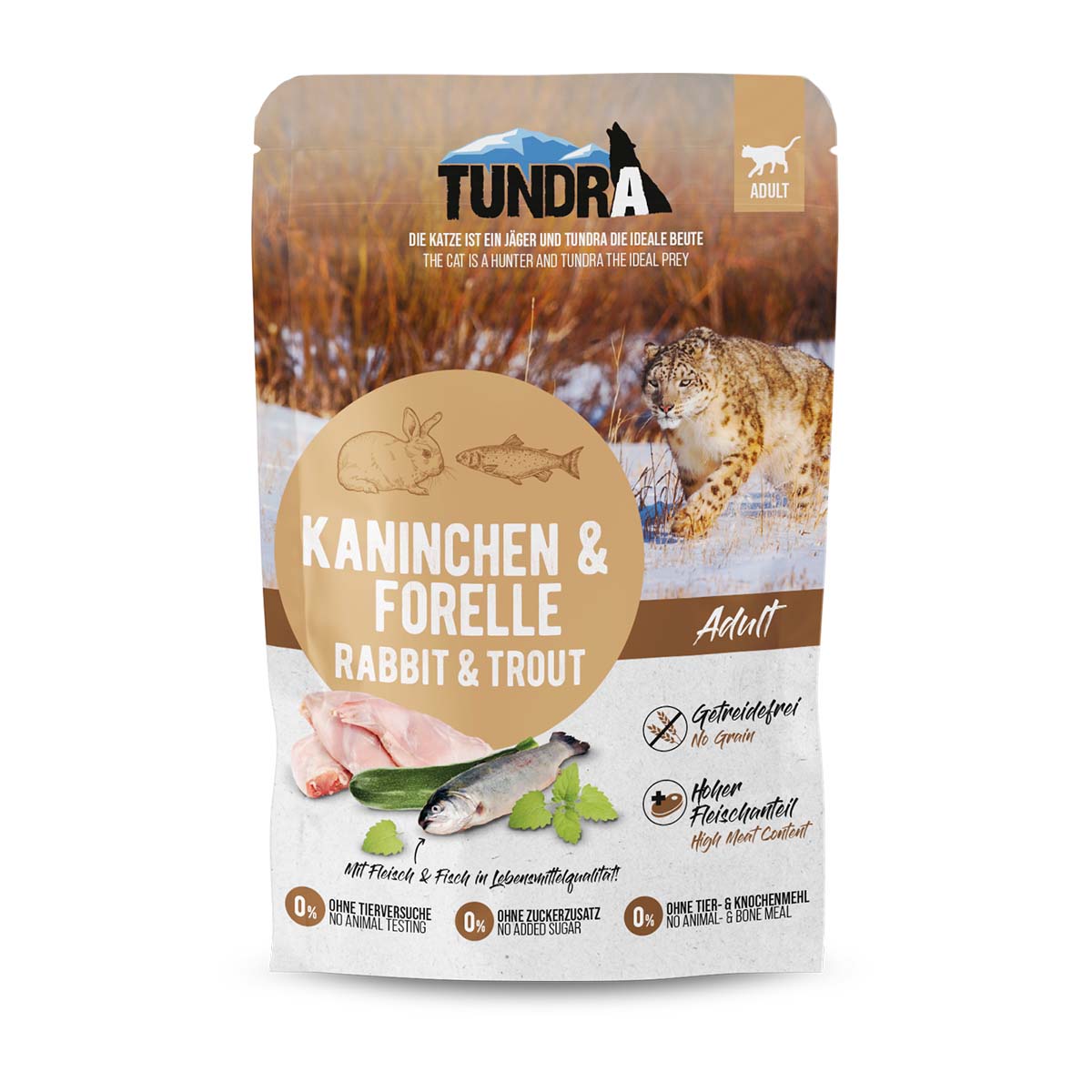 Tundra Cat Pouchpack Kaninchen & Forelle 16x85g von Tundra