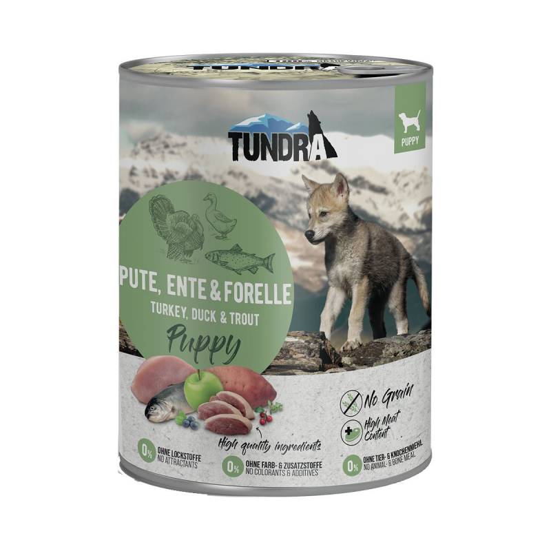 Tundra Dog Puppy Pute, Ente und Forelle 12x800g von Tundra