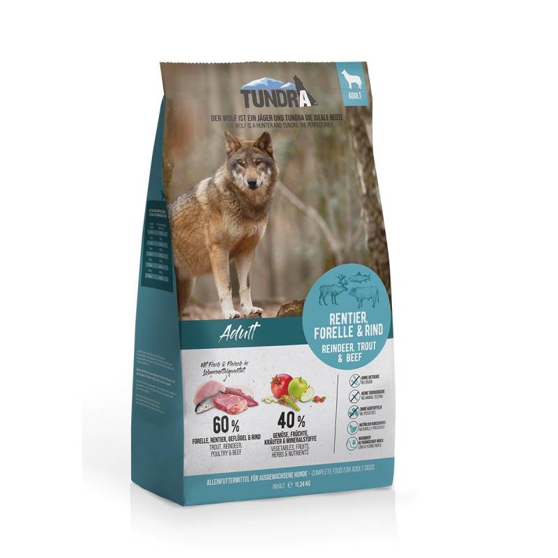 Tundra Dog Rentier, Forelle & Rind 11,34kg von Tundra