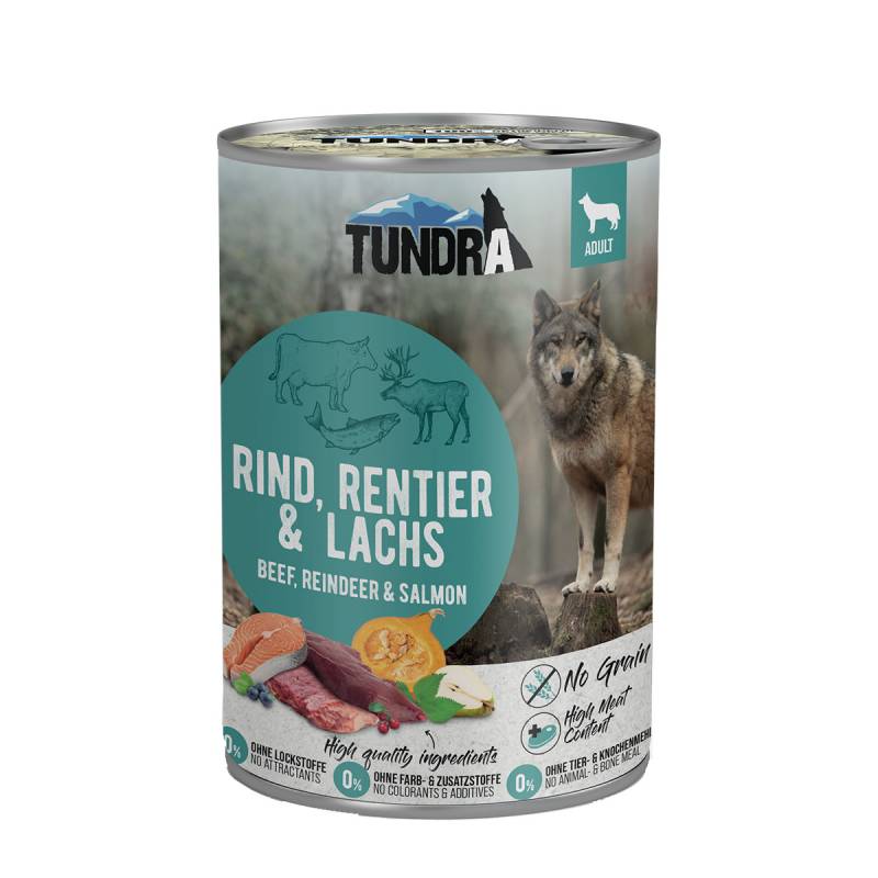 Tundra Dog Rind, Rentier und Lachs 12x400g von Tundra