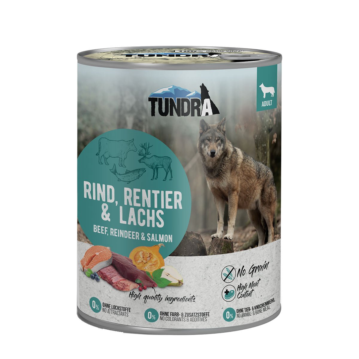 Tundra Dog Rind, Rentier und Lachs 12x800g von Tundra