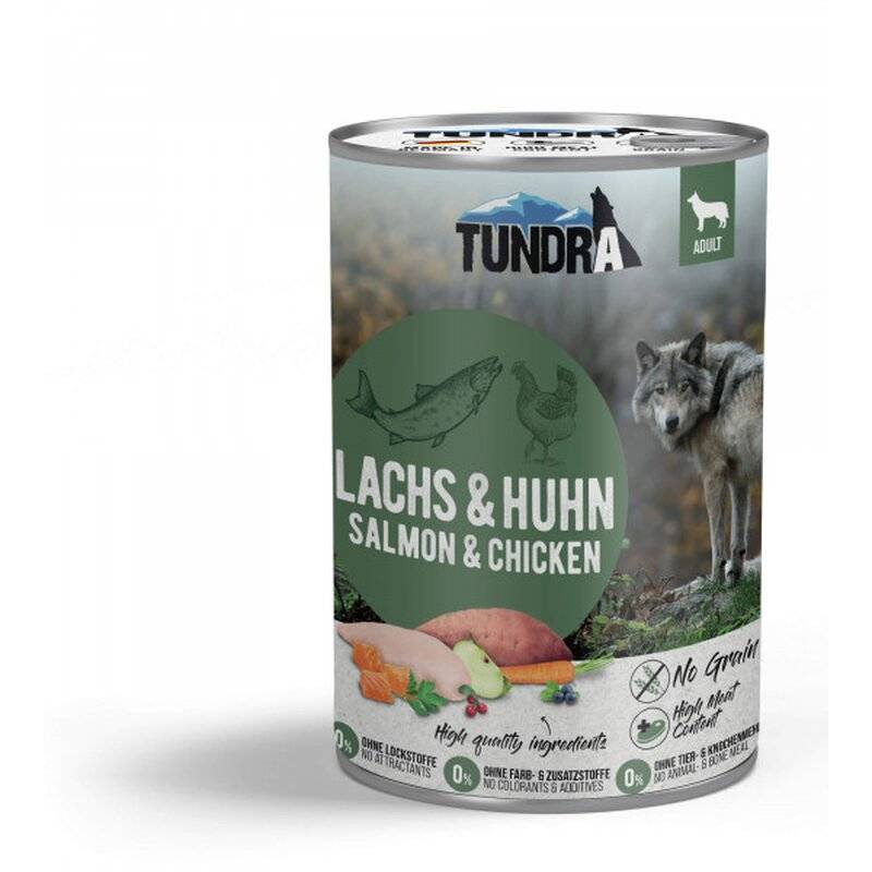 Tundra Hunde-Nassfutter Lachs & Huhn - 400 g (5,73 € pro 1 kg) von Tundra