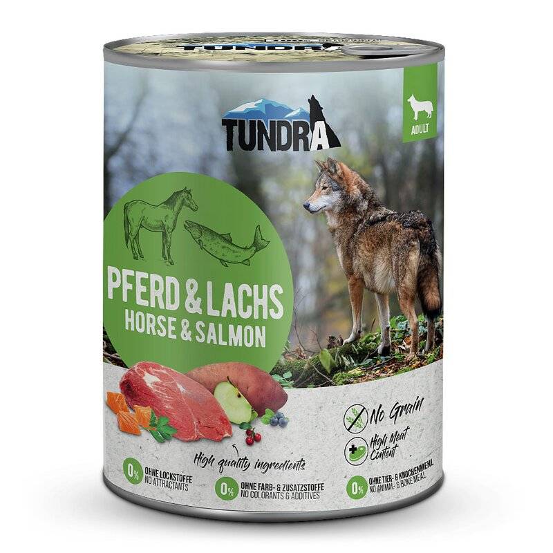 Tundra Hunde-Nassfutter Pferd - 800 g (5,61 € pro 1 kg) von Tundra