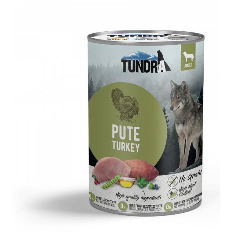 Tundra Hunde-Nassfutter Pute - 400 g (5,73 € pro 1 kg) von Tundra