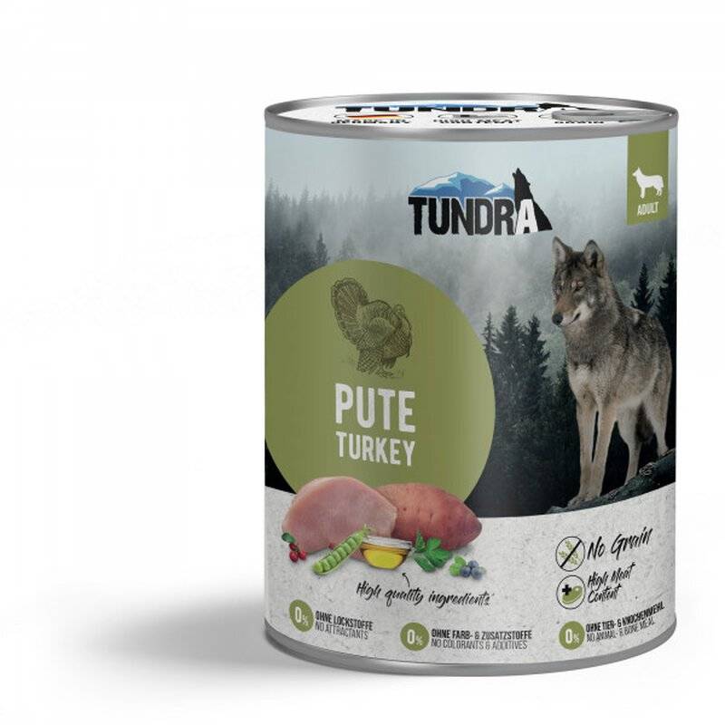 Tundra Hunde-Nassfutter Pute - 800 g (4,61 € pro 1 kg) von Tundra