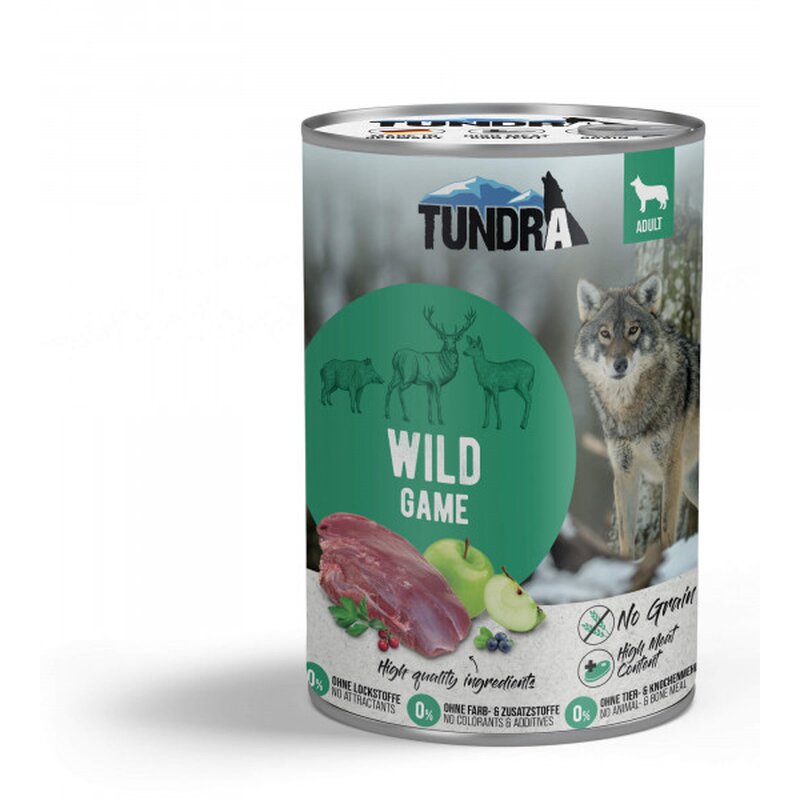 Tundra Hunde-Nassfutter Wild - 400 g (5,73 € pro 1 kg) von Tundra