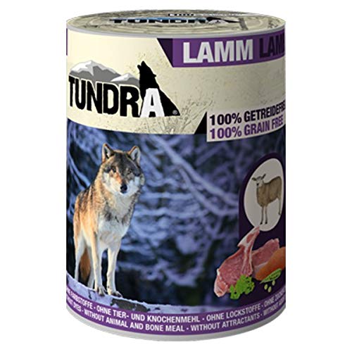Tundra Hundefutter Lamm Nassfutter - getreidefrei (24 x 800g) von Tundra