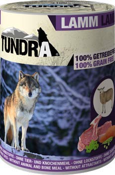 Tundra Hundefutter Lamm Nassfutter - getreidefrei (6 x 400g) von Tundra