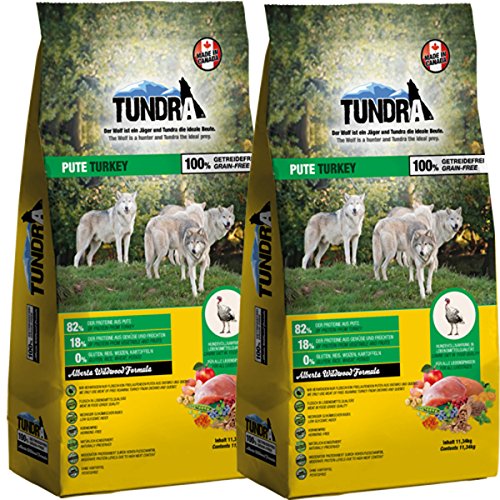 Tundra Hundefutter Pute - getreidefrei (2 x 11,34kg) von Tundra