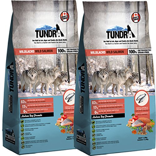 Tundra Hundefutter Wildlachs - getreidefrei (2 x 11,34 kg) von Tundra