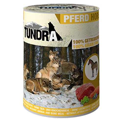 Tundra Hundefutter mit Pferd Nassfutter - getreidefrei (24 x 800g) von Tundra