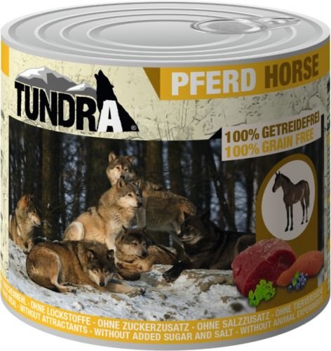 Tundra Hundefutter mit Pferd Nassfutter - getreidefrei (6 x 400g) von Tundra
