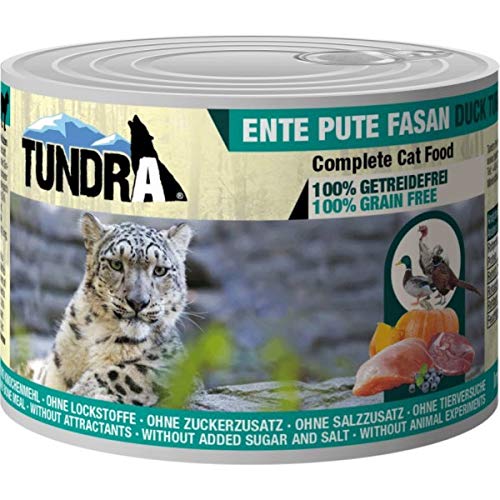 Tundra Katzenfutter Ente, Pute & Fasan Nassfutter - getreidefrei (200g) von Tundra