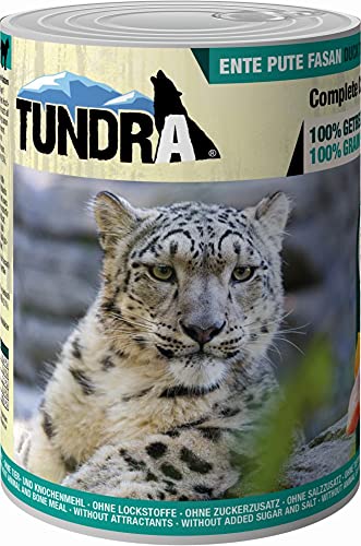 Tundra Katzenfutter Ente, Pute & Fasan Nassfutter - getreidefrei (6 x 400g) von Tundra