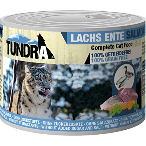 Tundra Katzenfutter Lachs & Ente, Nassfutter - getreidefrei (200g) von Tundra