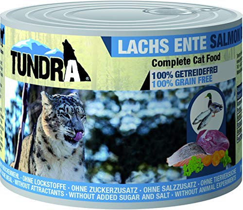Tundra Katzenfutter Lachs & Ente, Nassfutter - getreidefrei (36 x 200g) von Tundra