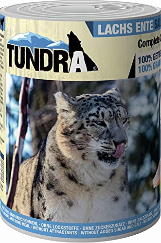 Tundra Katzenfutter Lachs & Ente, Nassfutter - getreidefrei (6 x 400g) von Tundra