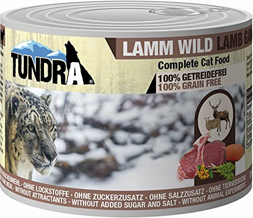 Tundra Katzenfutter Lamm & Wild - getreidefreies Nassfutter (6 x 200g) von Tundra