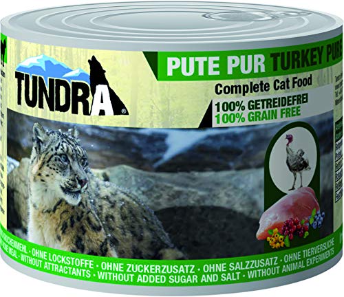 Tundra Katzenfutter Pute Pur, Nassfutter - Getreidefrei (36 x 200g) von Tundra