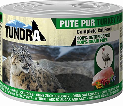 Tundra Katzenfutter Pute Pur, Nassfutter - Getreidefrei (6 x 200g) von Tundra