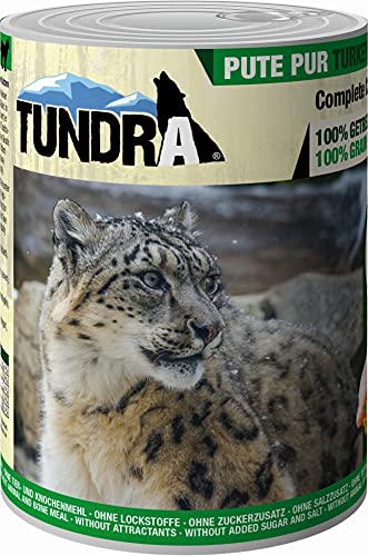 Tundra Katzenfutter Pute Pur, Nassfutter - Getreidefrei (6 x 400g) von Tundra