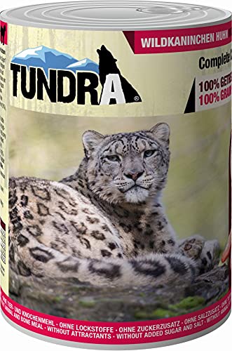 Tundra Katzenfutter Wildkaninchen & Huhn, Nassfutter - Getreidefrei (6 x 400 g) von Tundra