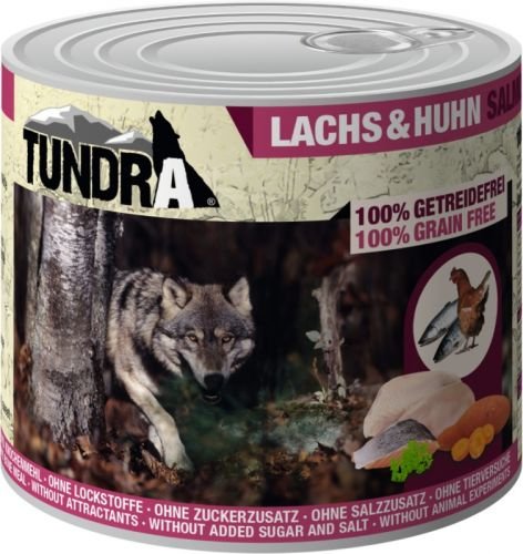Tundra Nassfutter Hundefutter Lachs & Huhn - getreidefrei (400g) von Tundra