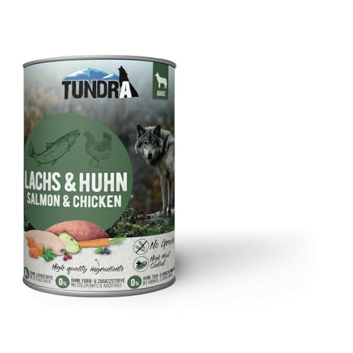 Tundra Nassfutter Hundefutter Lachs & Huhn - getreidefrei (400g) von Tundra