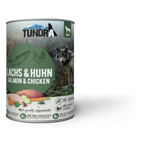 Tundra Nassfutter Hundefutter Lachs & Huhn - getreidefrei (800g) von Tundra