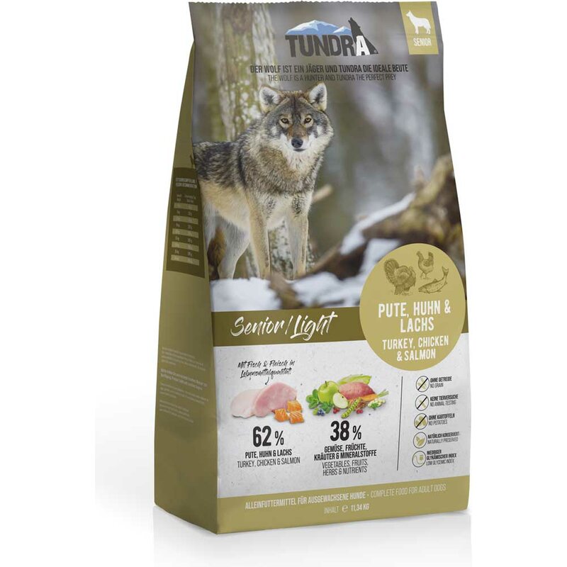 Tundra Senior/Light Hundefutter - 11,34 kg (5,73 € pro 1 kg) von Tundra