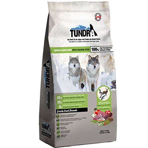 Tundra Trockenfutter Hundefutter Hirsch, Ente & Lachs - getreidefrei (11,34 kg) von Tundra