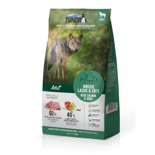 Tundra Trockenfutter Hundefutter Hirsch, Ente & Lachs - getreidefrei (11,34 kg) von Tundra