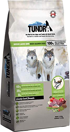 Tundra Trockenfutter Hundefutter Hirsch, Ente & Lachs - getreidefrei (3,18 kg) von Tundra