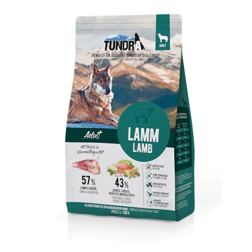 Tundra Trockenfutter Hundefutter Lamm - getreidefrei (750 g) von Tundra